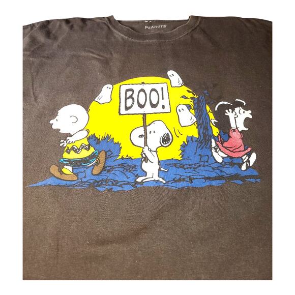 Peanuts Snoopy Men's Graphic Tee Halloween T-Shirt XXL Brown - Picture 2 of 4